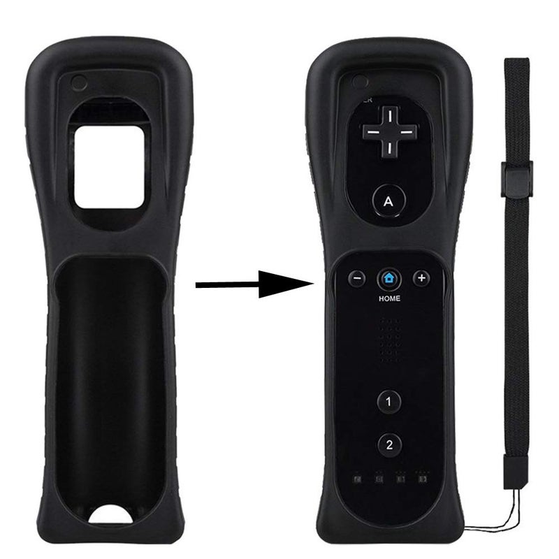Lactivx 2X Wii Silicone Case Cover with Wrist Strap for Wii Remote Controller (Black) - Image 4